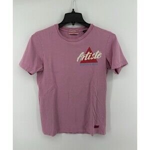 Scotch & Soda Pink Artiste Graphic T-Shirt Unisex Size Small Stained